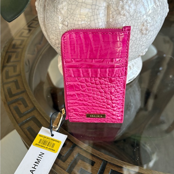 🩷🩷BRAHMIN LENON PARADISE PINK MELBOURNE CROC EMBOSSED LEATHER WALLET!🩷🩷 - Picture 3 of 5